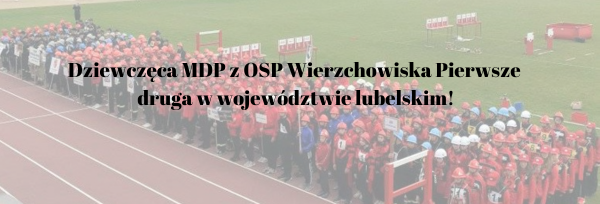 Dziewczęca MDP z OSP Wierzchowiska Pierwsze  druga w województwie lubelskim!